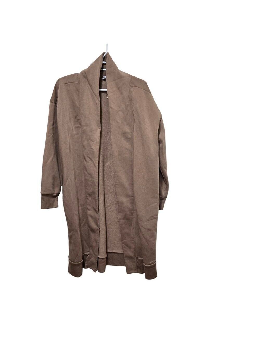 Olive + Oak Taupe Longline Open Front Cardigan Large